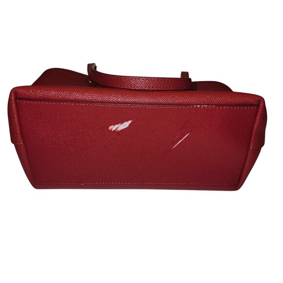 COACH Mini Leather City Zip Tote Purse True Red 22967 - PreOwned - Picture 6 of 7